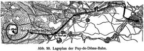 Abb. 50. Lageplan der Puy-de-Dôme-Bahn.