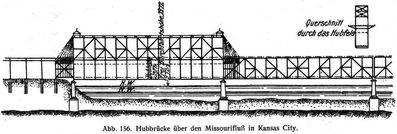 Abb. 156. Hubbrücke über den Missourifluß in Kansas City.